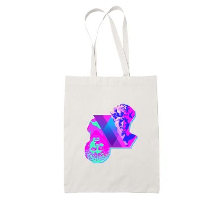 vaporwave retro faces White Tote Bag