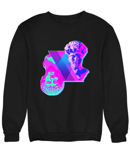 vaporwave retro faces Sweatshirt