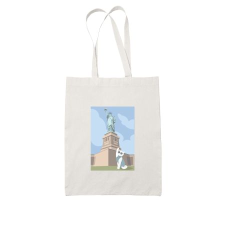 Travelling cat in NYC White Tote Bag