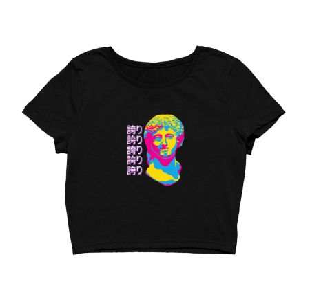 vaporwave pride pansexual Crop Top