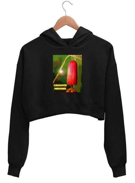 Childhood memories  Crop Hoodie