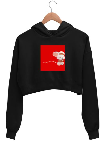 mickey mouse Crop Hoodie