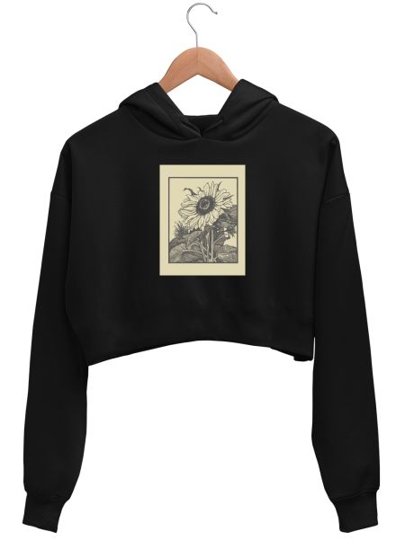 Bloomy sunflower Crop Hoodie