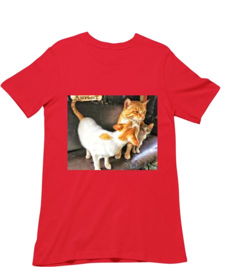 Cat Family in Rickshaw Classic T-Shirt