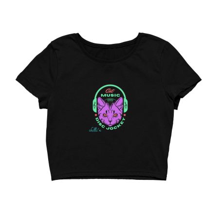 cat music  Crop Top