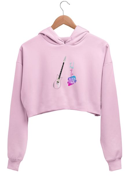 Feel The Music Crop Hoodie