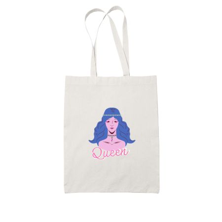 Queen  White Tote Bag