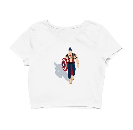Captain America Indian Style Crop Top
