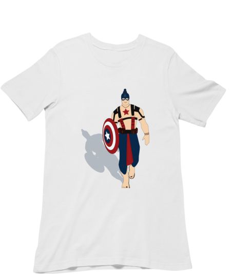 Captain America Indian Style Regular T-Shirt