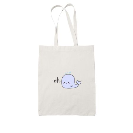 Oh Whale White Tote Bag