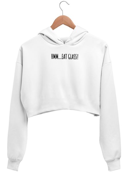 Eat Glass Schitt's Creek  Crop Hoodie