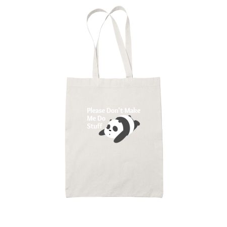 Lazy Panda White Tote Bag