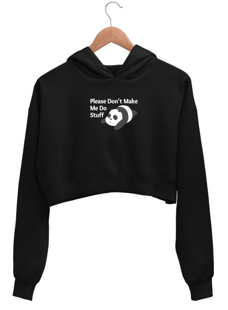 Lazy Panda Crop Hoodie