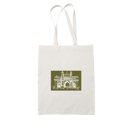 Gateway of India White Tote Bag