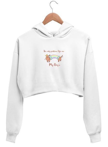 MY DOGS Crop Hoodie