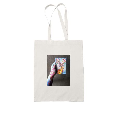 Cool Deer Floral Tote Bag