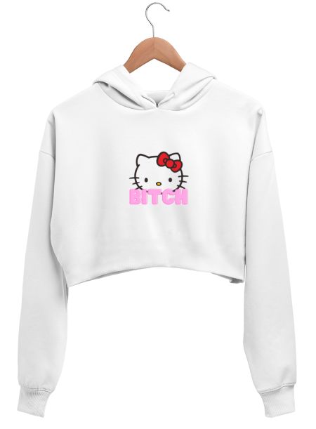 Hello Kitty Bitch hoodie Crop Hoodie