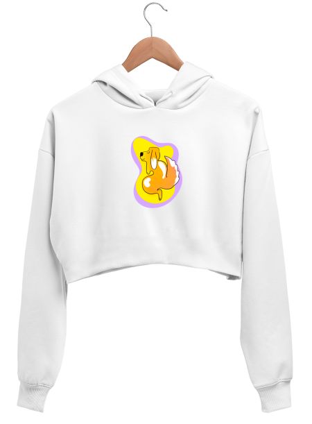 Dog peace Crop Hoodie