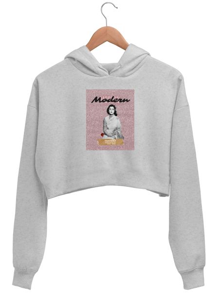 Modern Naari Crop Hoodie