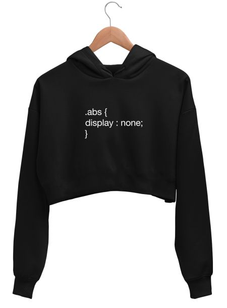 abs display none | Coder Crop Hoodie