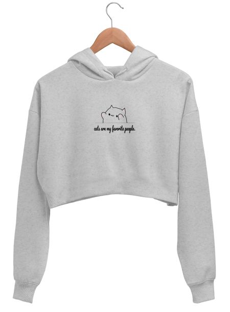 Cats Crop Hoodie