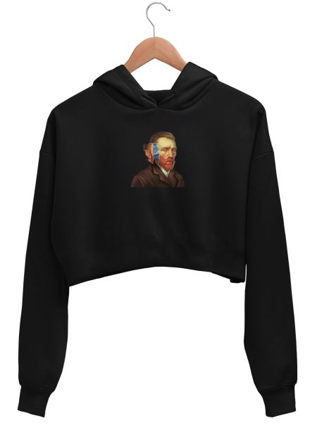 Van Gogh  Crop Hoodie