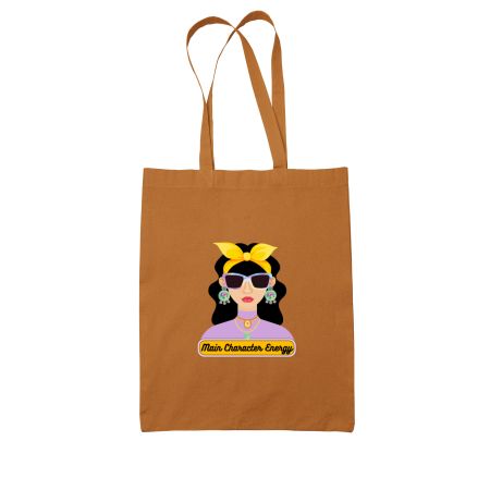 Main character energy Colored Tote Bag