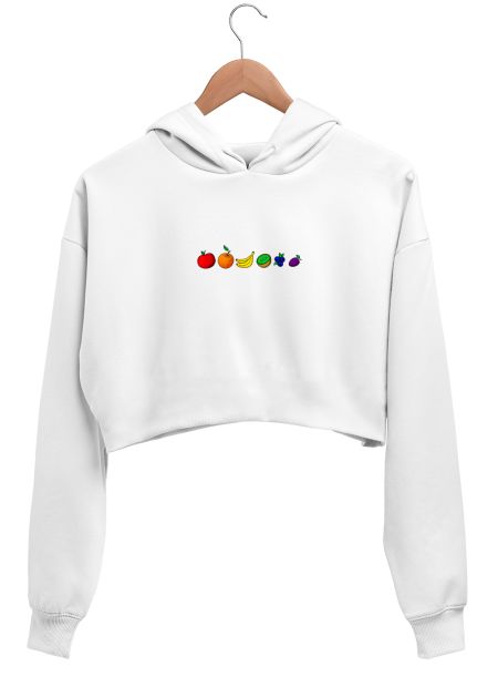 FRUITY RAINBOW Crop Hoodie