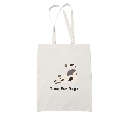 Cat | Time For Yoga - 3  Tote Bag