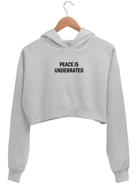 Peace Is underrated Crop Hoodie