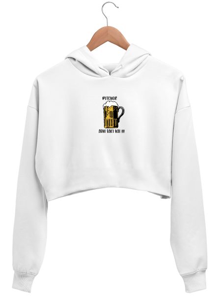 Pitcher Abhi Baki Hai Crop Hoodie