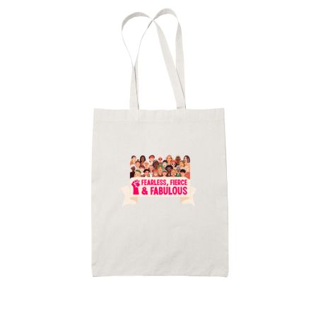 WOMEN EMPOWERMENT PRINT White Tote Bag