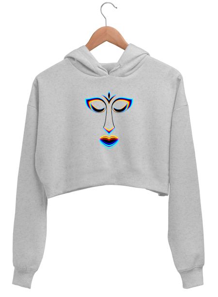 Calm face Crop Hoodie