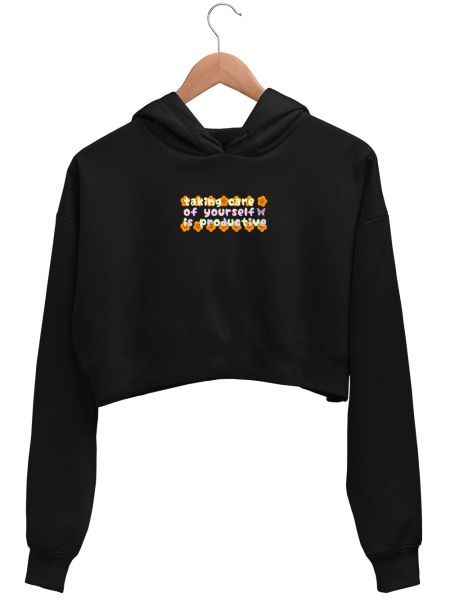 Self love Crop Hoodie