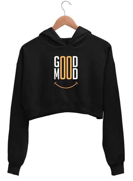 Good Mood Crop Hoodie