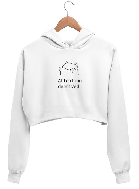 Attention deprived  Crop Hoodie