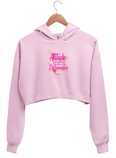 Attitude is a Small Thing Crop Hoodie