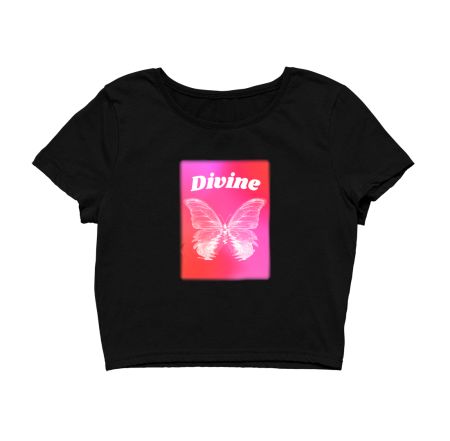 Y2k butterfly pink Crop Top