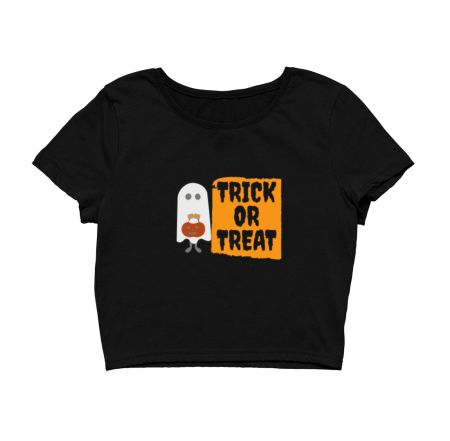 Trick or Treat Halloween Shirt Crop Top