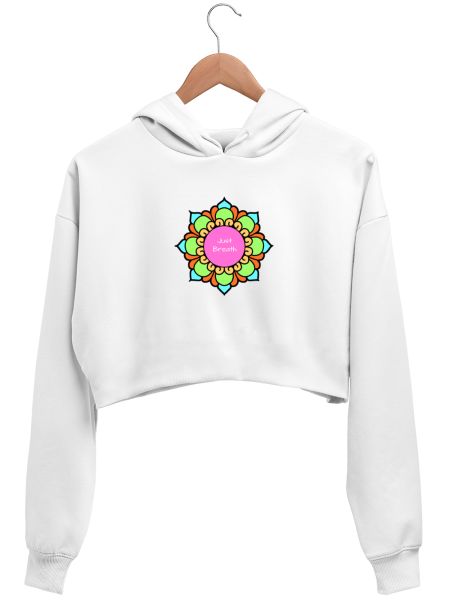 Just breath Crop Hoodie