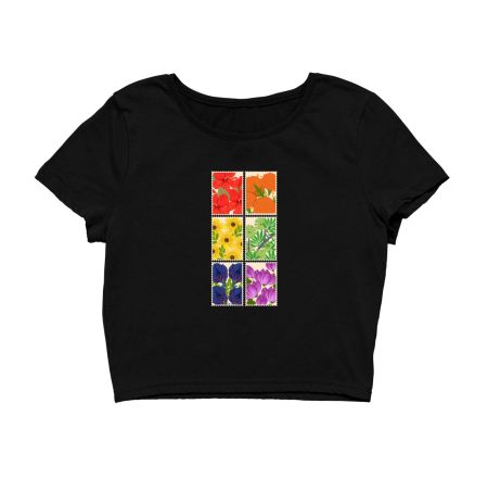 Rainbow Blossoms Crop Top