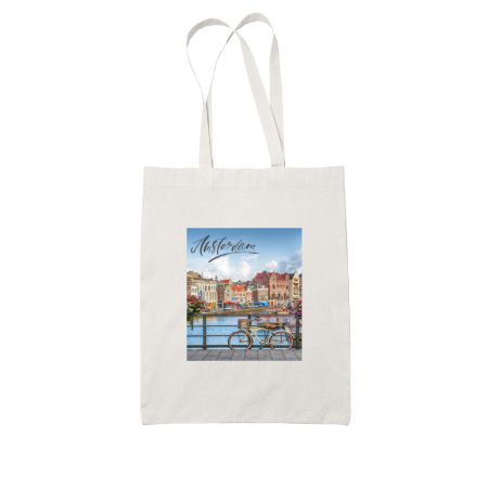 Amsterdam - Travel Series White Tote Bag