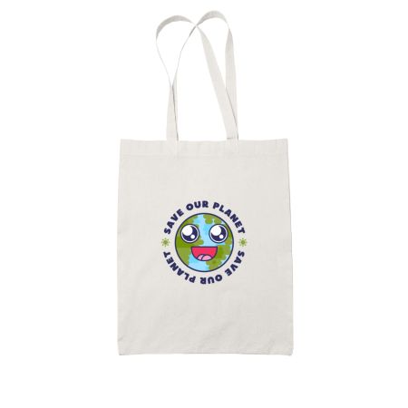 Save our planet illustration White Tote Bag