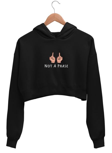 LGBTQ- Not A Phase Crop Hoodie