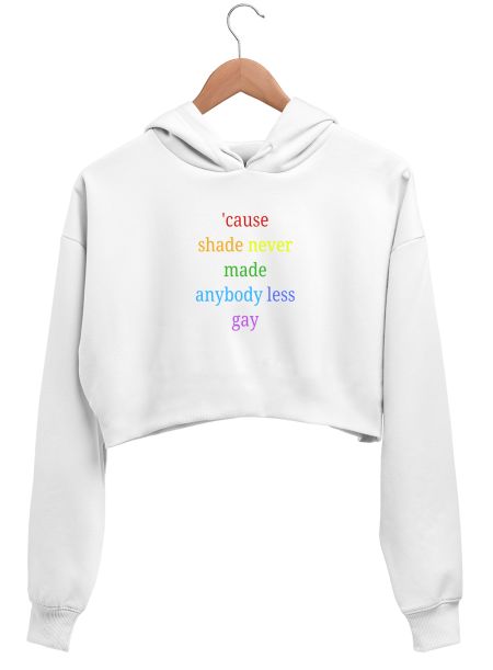 you need to calm down lgbtq Crop Hoodie