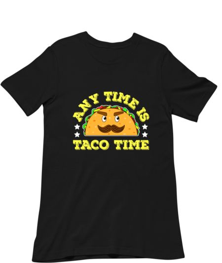 Vintage Themed Any Time Is Taco Time Funny Illustration Classic T-Shirt