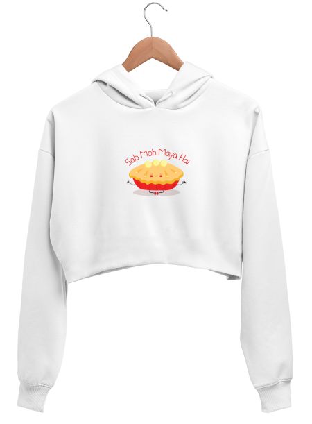 Sab Moh Maya Hai Crop Hoodie