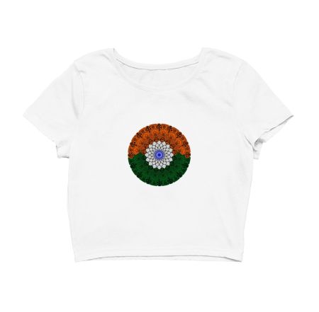 Tiranga Art Crop Top