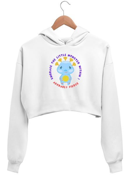 Embracing Monster within Crop Hoodie