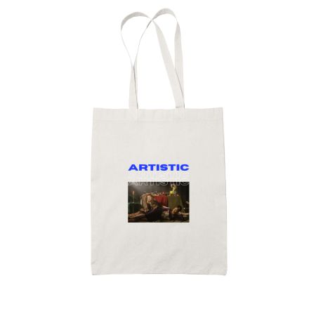 Artistic White Tote Bag